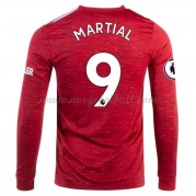 Billige Manchester United 2020-21 Anthony Martial 9 Fotballdrakter Hjemmedraktsett Langermet..